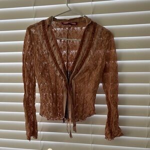 Elegant Lace Women Top in Blush pink